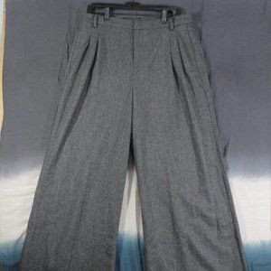 Modcloth Grey Wide-Leg Wool Pants
